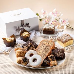 Dulcet Gourmet Bakery Gift Basket - Premium Freshly Baked Goods Assortment, Individually Wrapped Bakery Treats- Elegant Gift Box for Birthday, Sympathy, Corporate Gifts, & Any Other Occassion.