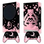 BelugaDesign Moon Xbox Skin | Anime Magical Girl Pink Black Japanese Vinyl | Cute Kawaii Wrap Sticker | Compatible with Xbox Series S…