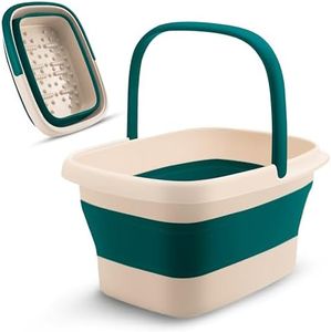 Fivona Collapsible Foot Bath Basin - Pedicure Foot Soaking Tub for Tired Feet, Cracked Heels, Soothe Soreness, Soften Calluses