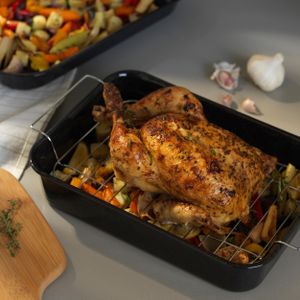 Russell Hobbs 34cm Roaster – Black Non-Stick Baking Pan