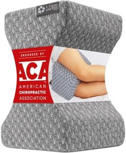 5 STARS UNITED Large Knee Pillow for Side Sleepers - Hip Pain Relief, Memory Foam Leg Cushion for Side Sleeping - Between Legs Pillow for Sciatica & Lower Back Pain, Gray