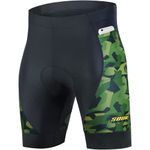 Souke Sports Cycling Shorts Men Padded Bike Shorts Quick Dry Breathable Cycle Shorts Mens with Pockets,Green Camouflage M