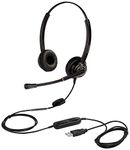 N/X USB Computer Headset with Microphone Noise Cancelling and Volume Controls, with Voice Recognition Mic for UC Business Skype Lync Conference Online Course