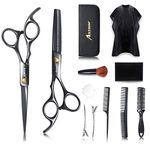 Hair Cutting Scissors Set by Aszwor Hairdressing Shears Kit 12 PCS Professional Haircut Scissors Kit with Hair Cutting Scissors, Thinning Shears, Multi Use Haircut Kit for Home Salon Barber