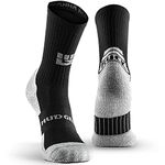 MudGear Ruck Socks - Boot Height, Merino-wool - Military, Tactical, Work (Black/Gray-L)