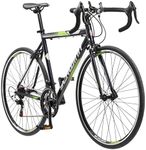 Schwinn Volare 1300 Drop Style Hybrid Sports Road Bike, Men and Women, 14-Speed, 700c Wheels, 21-Inch Aluminum Frame, Alloy Caliper Brakes, Green