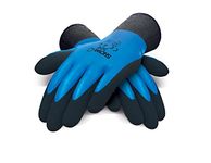 Showa SHO3062 Latex Gripper Gloves, Single Pair, Size 7/Medium, Blue/Black