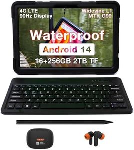 AGM Rugged Tablet w/Earbud 3, Keyboard and Pen, 11" Android Tablet GMS Certified with MTK G99, 16GB RAM 256GB ROM 2TB TF, 90Hz FHD IPS Display, 50MP+8MP, GPS, IP68/IP69K, Drop-Proof for Outdoor