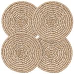 Pot Holders Trivets Set 4 Pcs, Potholders for Kitchens, 100% Pure Cotton Thread Weave Trivets for Hot Dishes/Pot/Bowl/Teapot/Hot Pot Holders, 7.9 Inches