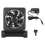 Aquarium Chiller, Durable Sturdy Aquarium Cooling Fan, Black Aquarium Fish Tank Cooling Fan Reduce Water Temperature Adjustable Wind Speed US Plug 110V for Aquarium(One end)