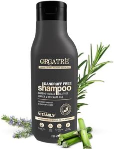 ORGATRE Dandruff-Free Shampoo - 250ml | Tea Tree, Ginger & Rosemary Oil | Soothes Scalp & Reduces Dandruff | No Dryness | For All Hair Types | Anti-Dandruff Shampoo for Men & Women