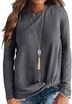 Neineiwu Womens Waffle Knit Tunic B