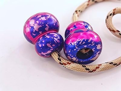 L-Shizuku Begleri Fidget Beads - Worry Fidget Beads Spin & Bump - Made of Aluminum Alloy - for Men Women Youngs Skill Players Creates a Bit of Magic for You (Cala-Purple&Blue)