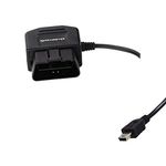 REARMASTER Universal OBD Power Cable for Dash Camera,24 hours Surveillance/ACC mode with switch button