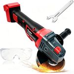 Rueqior Cordless Angle Grinder Compatible with Milwaukee 18V Battery, 4-1/2" Brushless Grinder, Grinder 18V for Cutting, Griding, Polishing (No Battery) (10000 RPM)