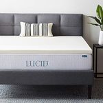 LUCID 2" Ventilated Memory Foam Mattress Topper, RV/Short Queen