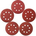 sarrah 50 Pieces 5 Inches Orbital High Grit Sanding Disc, 1000 1200 1500 2000 3000 Grits 8 Hole Sandpaper with Loop for Power Random Orbit Sander