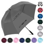 Trenovo Automatic Open Golf Umbrella, 47/54/62/68/72 Inch Extra Large Umbrella Oversize Double Vented Canopy, UV Protection Waterproof Windproof Stick Umbrellas for Rain Men and Women