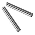 2PCS KWOKWEI 300mm Stainless Steel Round Tubing, 3/4” OD 304 Stainless Steel Seamless Tubing, DIY Mandrel Exhaust Straight Pipe Tube 1.5mm Wall Thickness, Stainless Steel Straight Tube