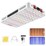 Phlizon Newest 2000W High Power Series Plant LED Grow Light,with Thermometer Humidity Monitor,with Adjustable Rope,Double Chips Full Spectrum Grow Lamp for Indoor Plant