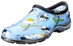 Sloggers Women's Rain & Garden Waterproof Comfort Shoe, Lt Blue Bee Print, 9 UK