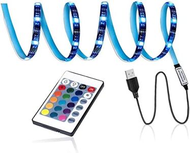 HL LED TV Backlight, 6.56Ft USB LED Strip Light, RGB Multi-Colour LED Light Strip Kit Waterproof IP65, Wireless Remote Controller for TV/PC/Laptop (2M)
