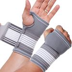 NEOtech Care Hand Palm Wrist Support, Gray (Size L, 1 Pair)