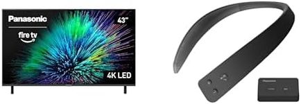 Panasonic W70 Series 43" 4K Ultra HD Smart Fire TV (2025 Model) & WN10 Wireless Wearable TV Neck Speaker Bundle