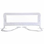 Dreambaby Nicole Bed Guard Rail for Toddlers - Extra Wide 150cm & 50cm Tall - Easy Assembly, Washable Cover, Safe Transition from Cot-to-Bed - Fits King Size Beds - White