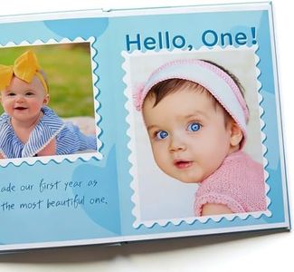Personalized Baby Girl Memory Book – Matte Finish, Layflat Heirloom | 8x11" Hardcover, Waterproof and Rigid Pages | 18 Pages Holds 30-40 Photos | My First Year Photo Album