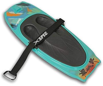 Xspec Kneeboard with Hook for Knee Surfing Boating Waterboarding with Padded Foam Surface, Aqua