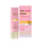 The Pink Foundry Dewy Hydrating Hybrid Sunscreen SPF 50+ | UVA UVB PA++++ | 1% Squalane & White Peony Flower Extract | No White Cast | Water Based | All Skin Types | Fragrance Free | Vegan | 50 ml