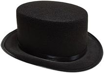 yuksok Black Felt Top Hat Formal Showman Party Hats Novelty Halloween Costume Accessory, Black, M