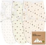 KeaBabies 3-Pack Organic Baby Swadd