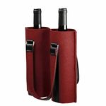 Eidoct Wine Gift Bags with Handles 2 Wine Bottle Tote Bag Carrier Felt Bottle Gift Storage Bags for Christmas Birthday Party Gift Retail Merchandise(Red)