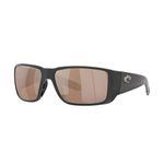 Costa Del Mar Sunglasses for Men - Blackfin PRO Mens Polarized Sunglasses - Fishing, Boating & Beach UV Protection - Size 60 - Matte Black/Copper Silver Mirror 580G