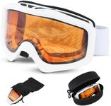 ToopMount Ski Goggles Snowboarding Anti Fog, OTG Ski Goggle Over Glasses 100% UV Protection Snow Goggles for Men Women Adult (VLT 44%)