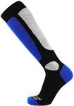 Pure Athlete Value Ski and Snowboarding Socks - Cold Weather Socks for Skiing (S/M, 1 Pair - Blue)