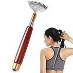 Back Scratcher, Telescopic Back-Scratcher for Women Men with Long Wooden Handle-Massage Roller-Steel Claw, Portable Back Massager for Head Scalp Face Foot Scratching