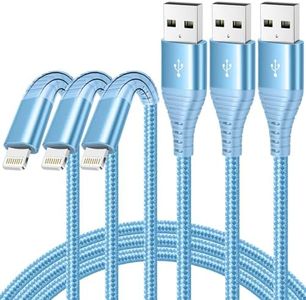 [Apple MFi Certified] iPhone Charger, 3 Pack 6FT USB A to USB Lightning Cable Fast Charging Nylon Braided Cord Compatible with iPhone 14/13/12/11 Pro Max/XS MAX/XR/XS/X/8/7/Plus/6S/6/SE/iPad
