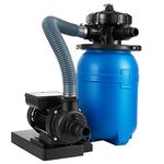 ZBPRESS 10" Sand Filter 1/3HP Pool Pump,2640 GPH High-Flow,Sand Filter Pump for Above Ground Pool,for Pools Up to 10000 Gallons