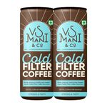 VS MANI Cold Coffee - Refreshing, Smooth Ready-to-Drink Filter Instant Coffee, Rich & Creamy made with Real Milk & Coffee Decoction Pack of 2-400ml (200 each)