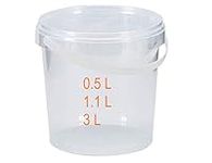 B2C Transparent Buckets Tubs Containers Tamper Evident Lids 0.5L 1L 3L (10, 1.1L)