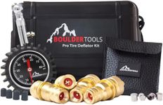 Boulder Tools Tire Deflator - 80 PSI Air Pressure Gauge - Adjustable, Automatic for Cars, Trucks & Motorcycles - Ideal Offroading Accessories