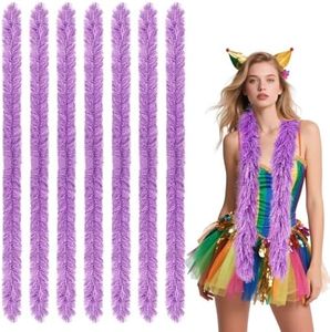 THARAHT 7 pcs Feather Boas 5ft Artificial Fluffy Boas for Costume Halloween Wedding Christmas Party Decoration boa