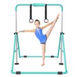 RINREA Gymnastics Bar, Gymnastic Bar for Kids for Home, Foldable Gymnastics Training Bars with Adjustable Height, Expandable Folding Horizontal Kip Bar