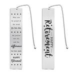 Jzxwan Retirement Gifts for Women Men 2024, Happy Retirement Bookmark for Coworker Librarian Teachers Nurses Mom Friends, Retired Gift