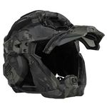 CZMYCBG Multicam Airsoft Paintball Tactical Helmet with Full Face Protective Mask Built-In HD Headset and Anti-Fog Fan Adjustable Outdoor Military Gear,BCP