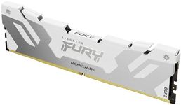 Kingston Fury Renegade White 16GB 6400MT/s CL32 DDR5 DIMM | Overclocking | Intel XMP 3.0 | Single Module | KF564C32RW-16