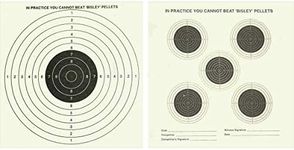 Bisley 200 Double Sided Airgun Targets 17cm (6.75") Card Airgun Targets Air Rifle Pistol Hunting Practice Zero